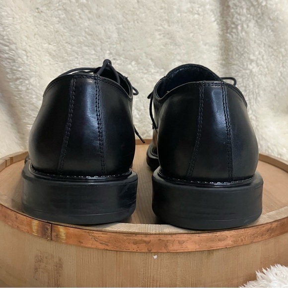 EUC Alfani Black Leather Mens Dress Derby Oxfords Lace Up Size 11.5 M - Picture 4 of 8